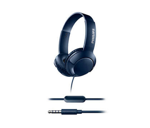 KUFJE PHILIPS SHL3075BL/00 | BASS+ MIC BLUE