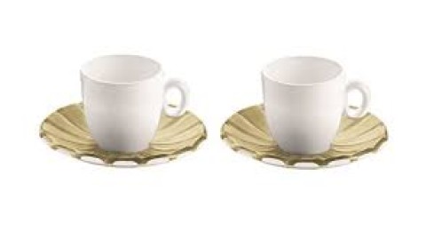 SET ME FILXHAN PER ESPRESSO 2PCS GUZZINI GREEN CUPS GRACE 28740039