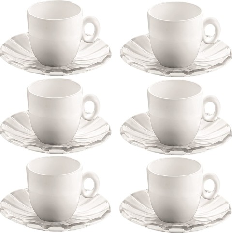 SET ME FILXHAN PER ESPRESSO 6PCS CUPS GUZZINI WHITE GRACE 28740100