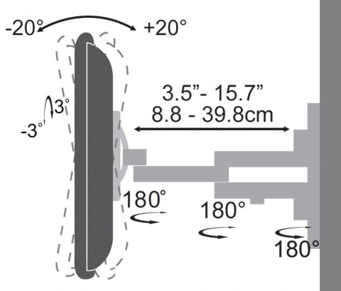 MBAJTESE TV SBOX LCD-443 | LEVIZESE 23"-55" 30KG