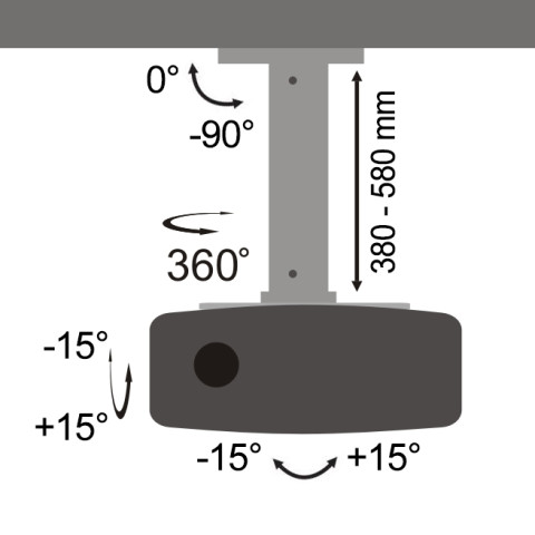 MBAJTESE PROJEKTOR SBOX PM-18S | LEVIZESE 320MM 13.5KG