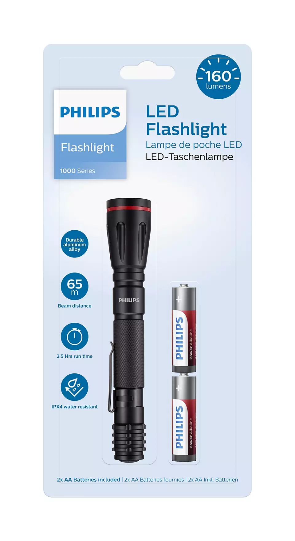 Flashlight Philips Sfl1001P/10 | Led Ipx4 Black