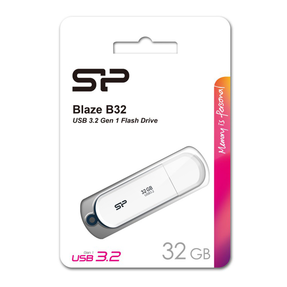 Usb Drive Silicon Power Blaze B32 | 32Gb Usb 3.2 White