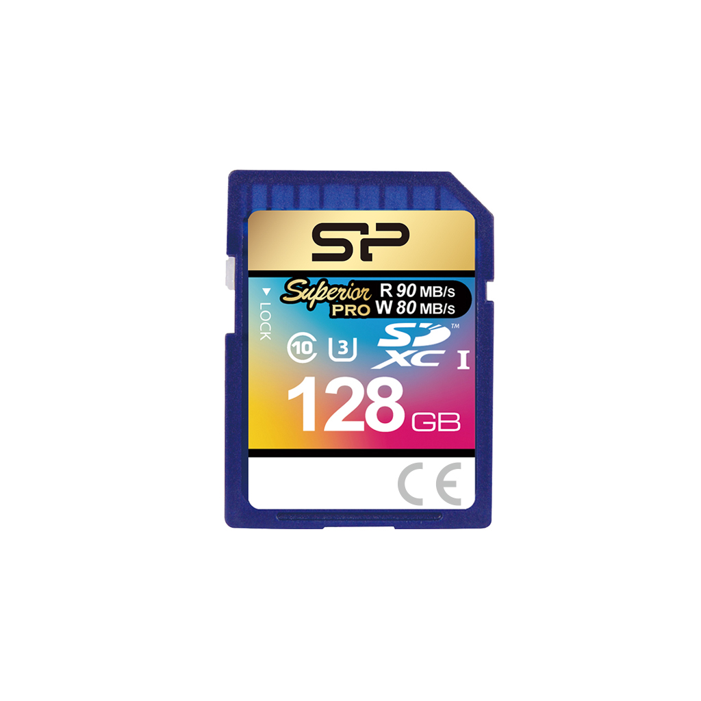Sd Card Silicon Power Superior Pro | 128Gb Uhs-I U3 Class10 90Mb/S Shock/Waterproof