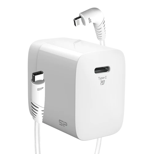 MBUSHES FAST CHARGING SILICON POWER QM10 | 18W TYPE-C/LIGHTNING WHITE