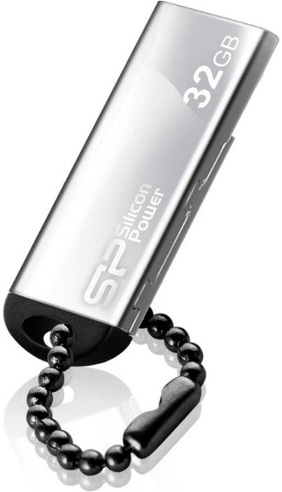 USB DRIVE SILICON POWER TOUCH 830 | 32GB USB 2.0 SHOCK/WATERPROOF SILVER