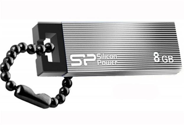USB DRIVE SILICON POWER TOUCH 835 | 8GB USB 2.0 SHOCK/WATERPROOF IRON GRAY