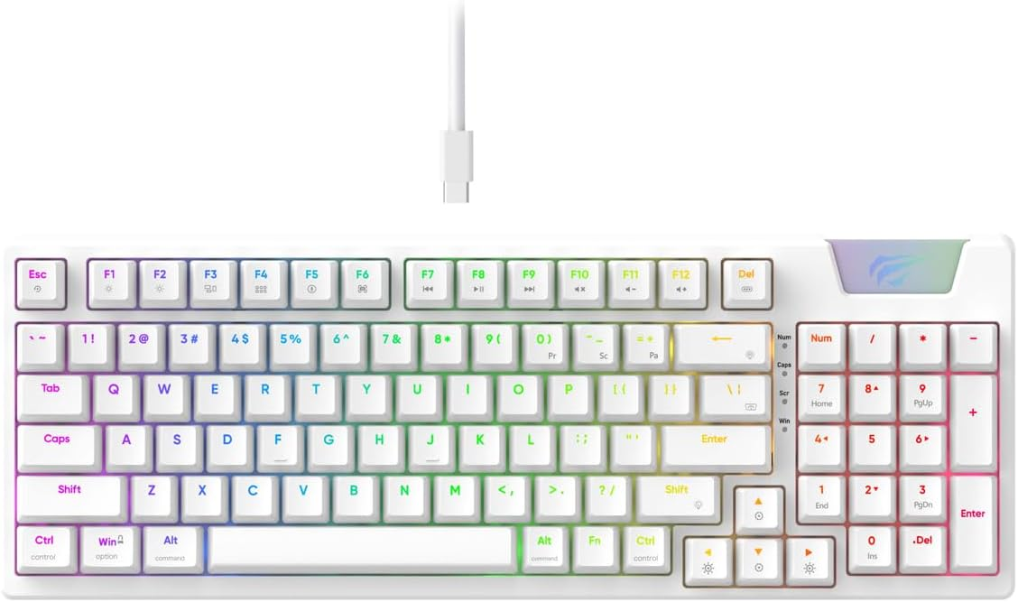 TASTIERE GAMING HAVIT KB885L | MEKANIKE RGB E BARDHE