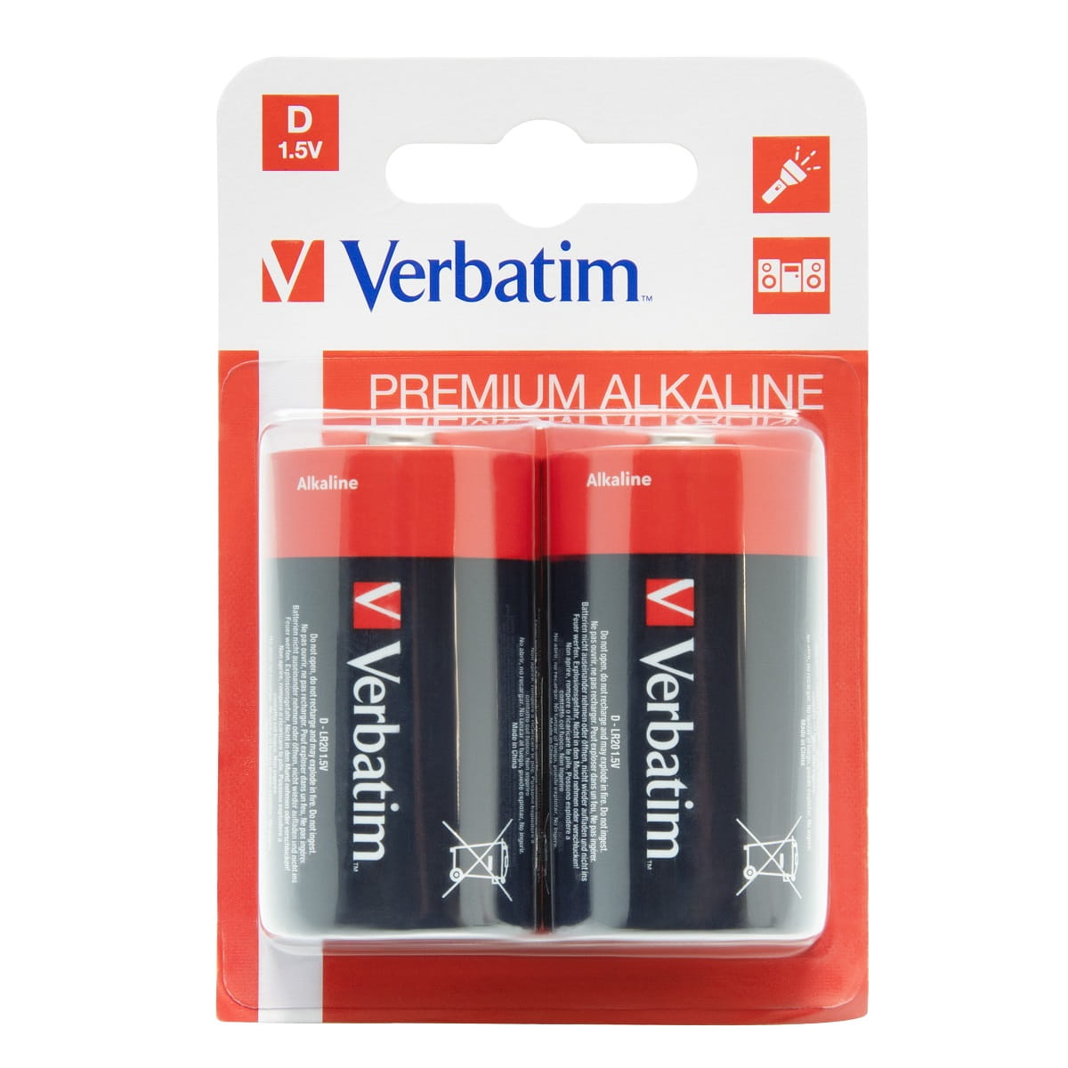 BATERI VERBATIM VBLR20 | PREMIUM ALKALINE LR20 / 2