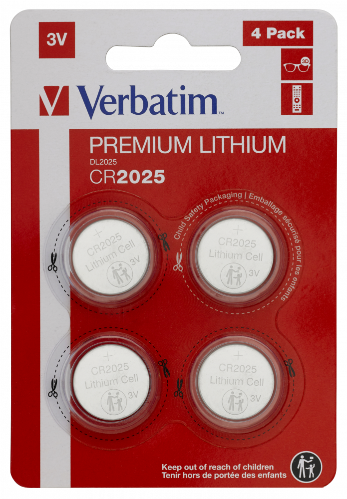 BATERI VERBATIM VBCR2025 | PREMIUM LITHIUM CR2025 / 4