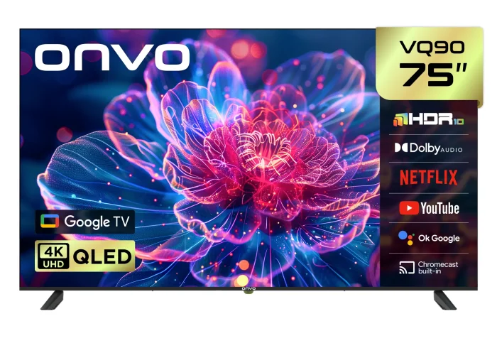 TELEVIZOR ONVO 75VQ90F2UA | 75" QLED GOOGLE TV