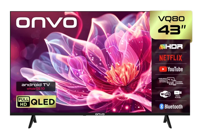 TELEVIZOR ONVO 43VQ80F3FA | 43" QLED FULL HD WHALEOS