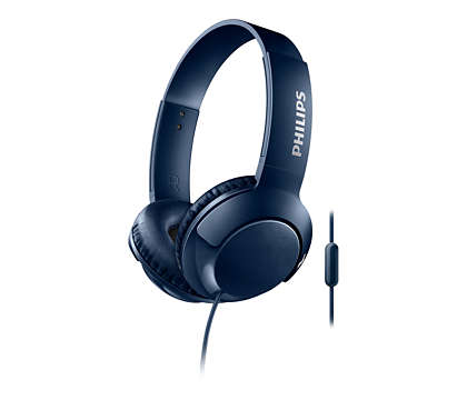 KUFJE PHILIPS SHL3075BL/00 | BASS+ MIC BLUE